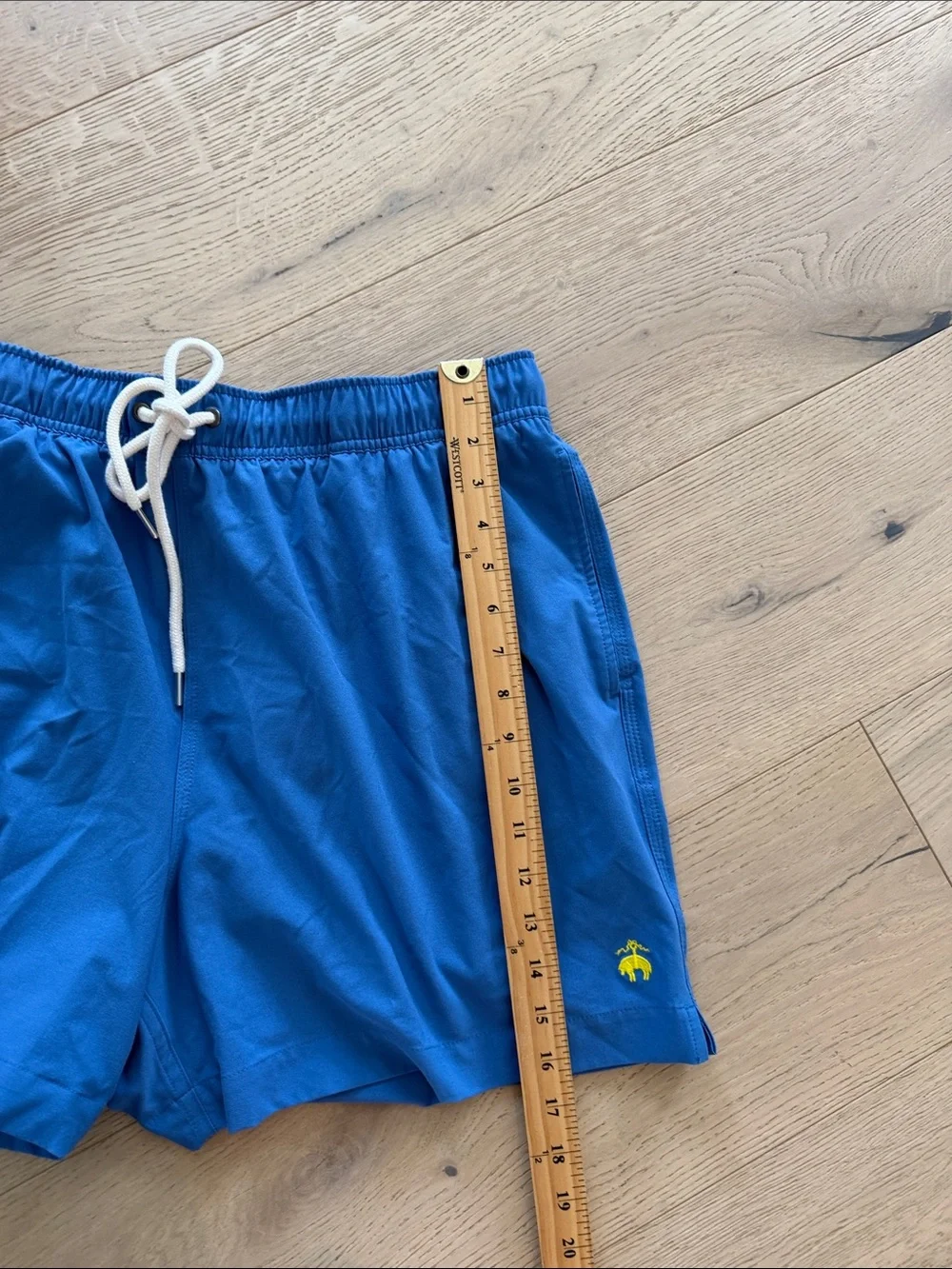 Brooks Brothers Solid Swim Trunks Blue Men's Size XL 5